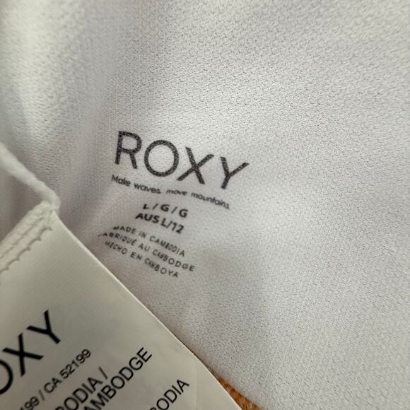 Roxy Bikini Top Size Large NWT Rainbow Cloud Bralette Tie Dye Beach Surf Swim - Picture 4 of 16